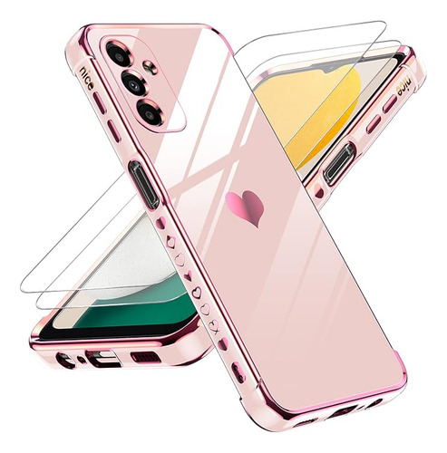 Funda Para Samsung A13 + 2 Vidrios Protectores Rosa