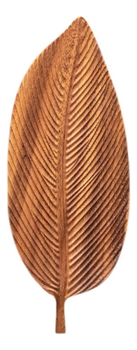 Bandeja De Madera Con Forma De Hoja, 38cm X 15cm X 2cm