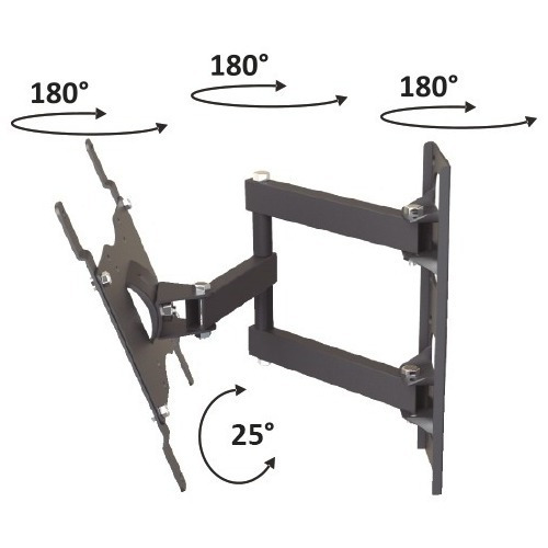 Imagen 3 de 7 de Soporte Tv Movil Doble Brazo Hasta 43 Distancia De 6 A 32cm