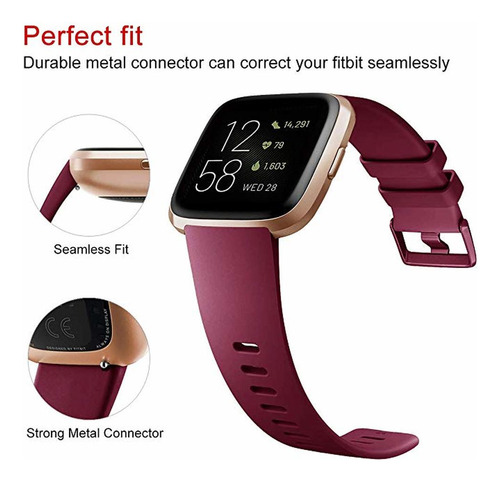 Correa Para Fitbit Versa/ Para Versa2/lite, Accesorio De Repuesto Para Relojes Inteligentes, Correa Deportiva De Silicona Para Fitbit Versa Wr