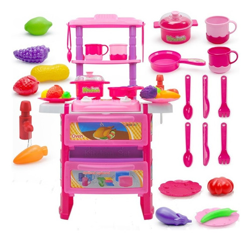 Home Kitchen Cocina Cocinita Infantil Luz, Sonido Y Agua 22