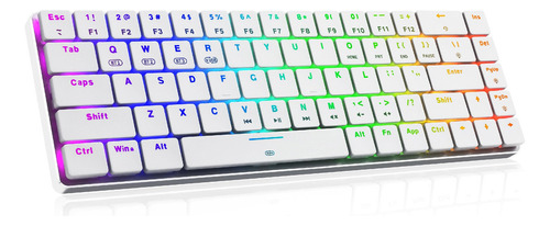 Teclado Inalámbrico Recargable Conluz Rgb Conexión Bluetooth