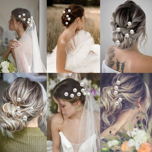 Horquilla Accesorios Dama Forma De U Para Pelo Boda De Flore Color Agua