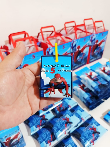 Candy Bar Personalizado Hombre Araña Para 10 Chicos