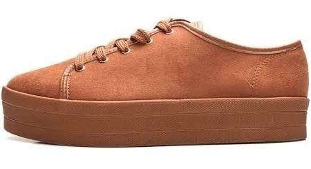 tênis feminino moleca flatform em suede