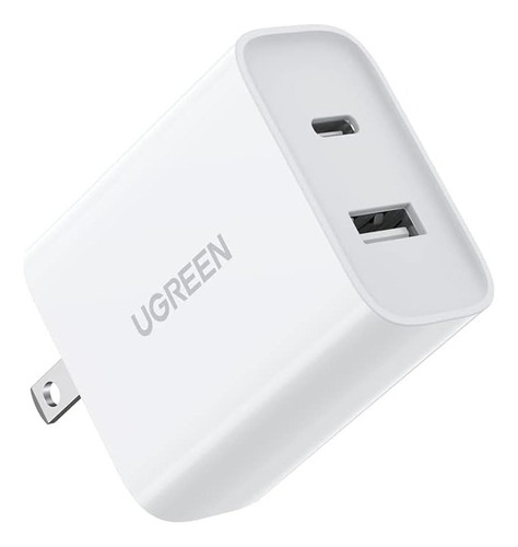 Cargador Ugreen Usb C, Usb A 30 W, 18w + 12w Plegable