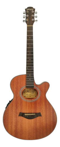 Guitarra Electroacústica Mccartney QA-66 Natural Con Funda Color Caoba Material del diapasón Arce Orientación de la mano Diestro