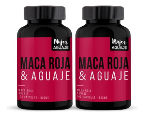 Pack De 03 Frascos Maca Roja & Aguaje Sabor Capsula