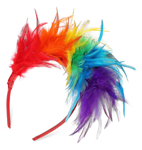 Diadema Rainbow Pride Plume Para Mujer, Accesorios Para El C