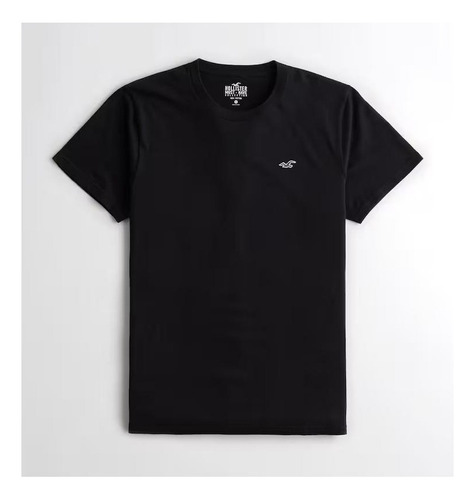 Camiseta Hollister Masculina Must Have 100% Algodão - Preto