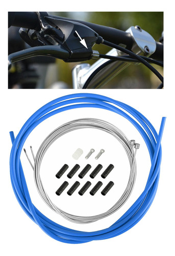 Conjunto De Caixa De Cabo De Bicicleta Premium Câmbio Azul