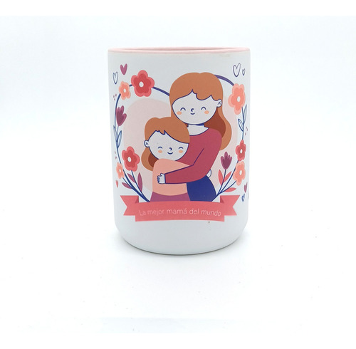 Taza Para La Mejor Mamá Blaco Interior Rosa Taza Para Mamá