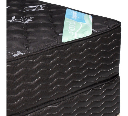 Sommier y colchon Inducol Imperial 1 plaza de 190cm x 80cm de Resortes con Marco perimetral de Acero
