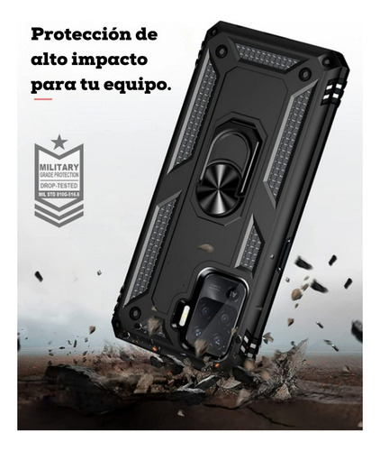 Funda Uso Rudo Anillo Magnetico For Oppo
