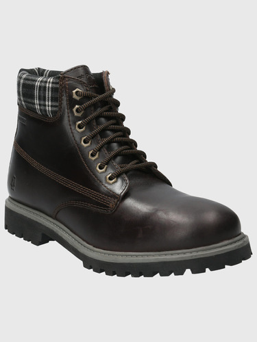 Botin Cuero Hombre Negam Café Hush Puppies