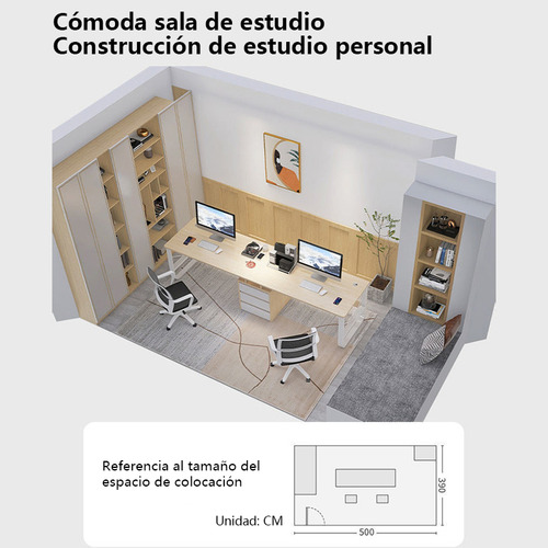 Escritorio Computadora Moderno De Estilo Para Dos Personas