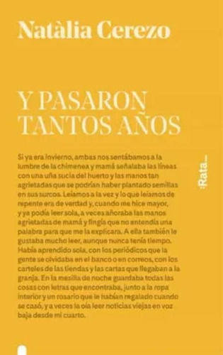 Libro Y Pasaron Tantos Años