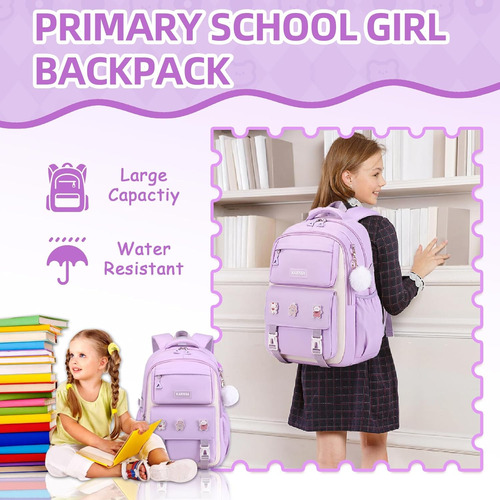 Mochila Escolar Con Multiples Bolsillos-impermeable-28l-l...