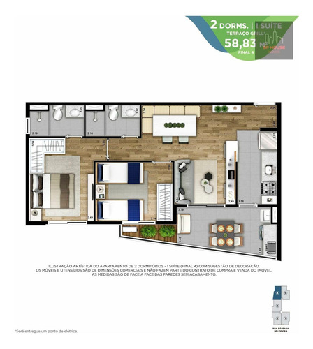 Imagem 16 de 16 de Apartamento À Venda Com 2 Dormitórios, Sendo 1 Suíte Em Pompeia Próximo Ao Shopping Bourbon - Tc1855