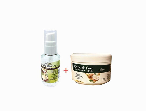 1 Aceite Coco/argan Flora + 1 Crema Keratina Coco/argan 300g