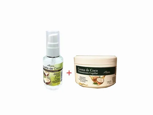 comprar 1 Aceite Coco\u002Fargan Flora + 1 Crema Keratina Coco\u002Fargan 300g