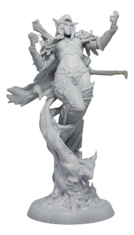 Figura Resina 3d Para Pintar Sylvanas Warcraft 10cms