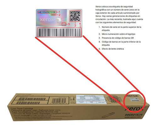 Tóner Xerox Versalink C7120 / C7125 / C7130 Cian 006r01829