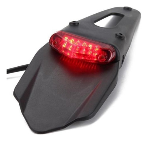 Guardabarros Trasero Led Freno De Cola Roja Motocross Motocr