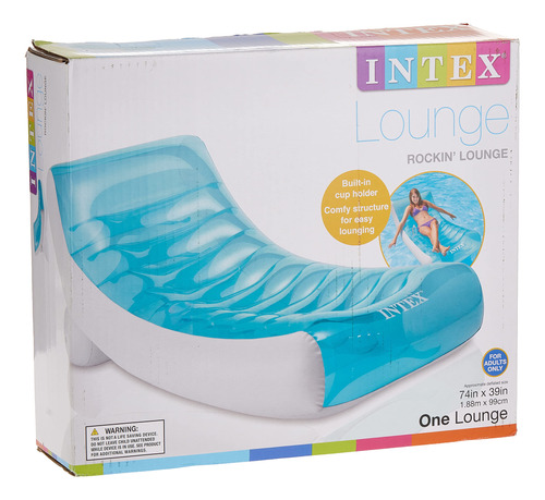 Intex Rockin, Colchoneta Inflable De 74 X 39 Pulgadas