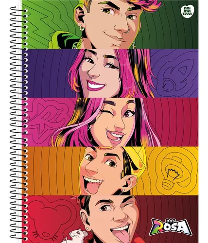comprar Caderno Dos Rosa Emily Vick 1 Matéria Elementos Novos 80 Fls