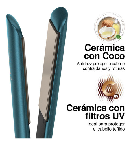 Alisador Remington Coconut Theraphy S8607 Color Azul claro
