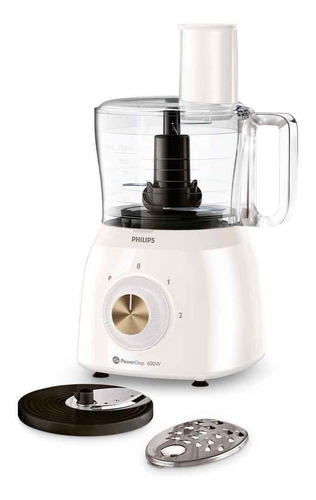 Procesadora Philips 600w 1,3lts 2 Velocidades Hr7615/00 Blan