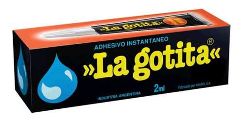 Adhesivo Pegamento La Gotita Instantaneo 2 Ml La Gotita Pega
