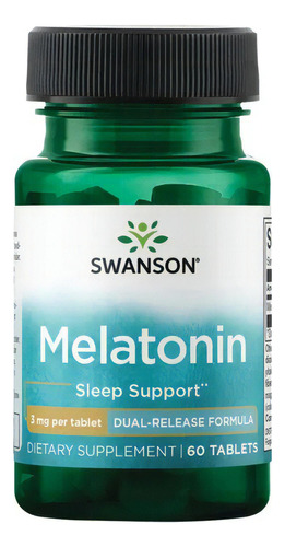 Swanson Melatonina 3 Mg 60 Capsulas Sabor Sin Sabor