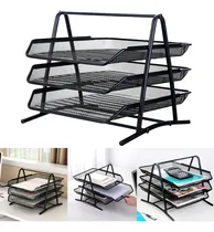 Comprar Organizador de Mesa com 3 Bandejas Metálicas - Design Moderno e Compacto, Ideal para Escritórios e Home Offices - Durável, Espaçoso e Fácil de Montar - Marca Lorben