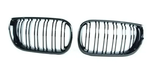Rejilla Frontal Doble Línea Negra Brillante Para BMW E90/E91 LCI 4 Puertas (2008-2011) – Astradepot, ABS, Par Izquierdo+derecho