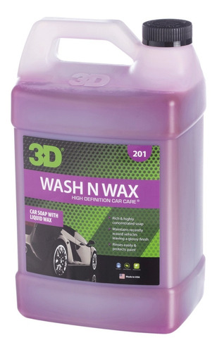 3d - Shampoo Wash N Wax - Galon 4 Litros
