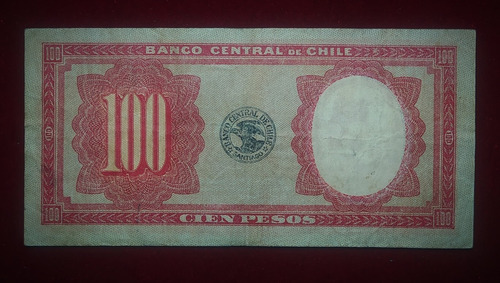 Billete 100 Pesos Chile 1947 Pick 105 A.7 (Usado)