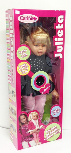 Muñeca Gigante Julieta 70 Cm Habla 12 Frases Cariñito 530