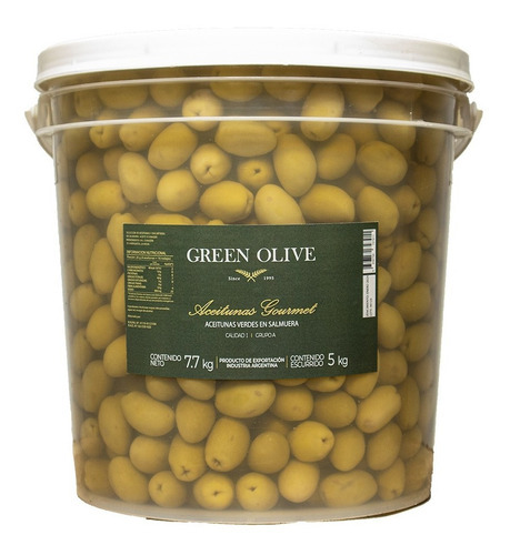 Aceitunas Verdes Green Olive Nº 4 X 5 Kg Esc. Balde