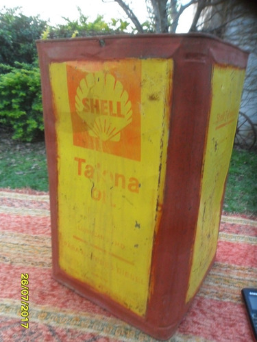 Antigua Lata De Aceite Shell Talona Oil