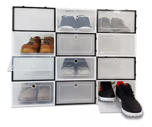 Organizador De Zapatos Cajas Pack 20 Talle 44 Transparente