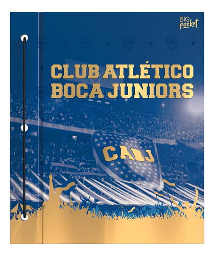 Carpeta Escolar 2 Tapas N°3 Boca Juniors Ppr Big Pocket