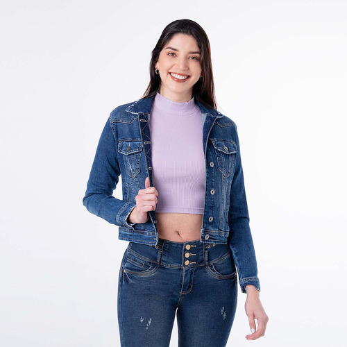 Casaca Denim Stretch Mujer Skarleth