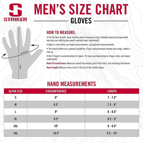 Striker Ice Guantes De Ataque Impermeables Para Hombre, Guan