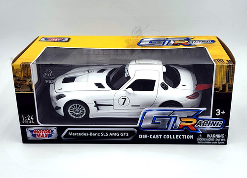 Motor Max Mercedes Benz Amg Gt3 1:24 Color Blanco 7