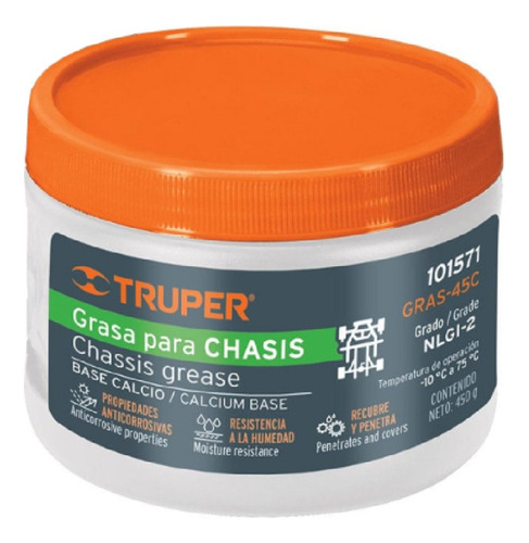 Grasa Lubricante Para Chasis, Base Calcio, 450 G 101571