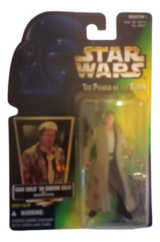 Star Wars Potf Green Card Holograma, Han Solo Endor Nuevo