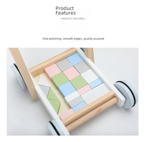 Juguete Para Bebés Con Bloques De Construcción De Madera, Ma