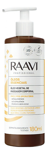  Oleo Vegetal De Massagem Corporal 180ml Raavi